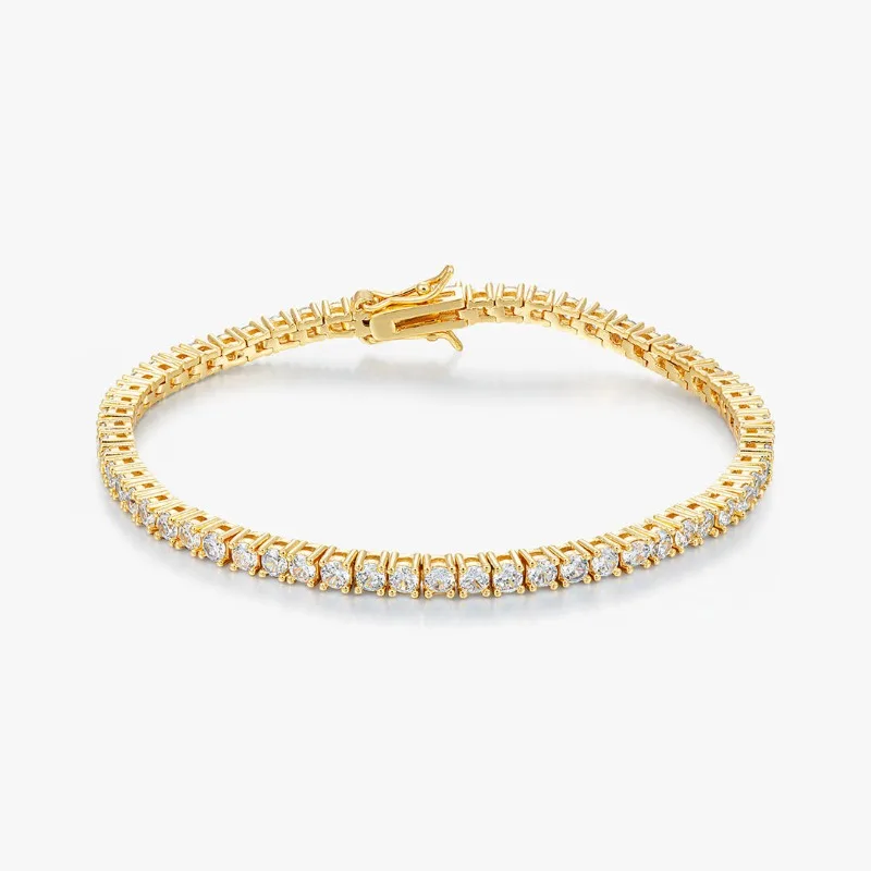

Moissanite 3mm Tennis Chain Hot Sale Fashion Bracelet