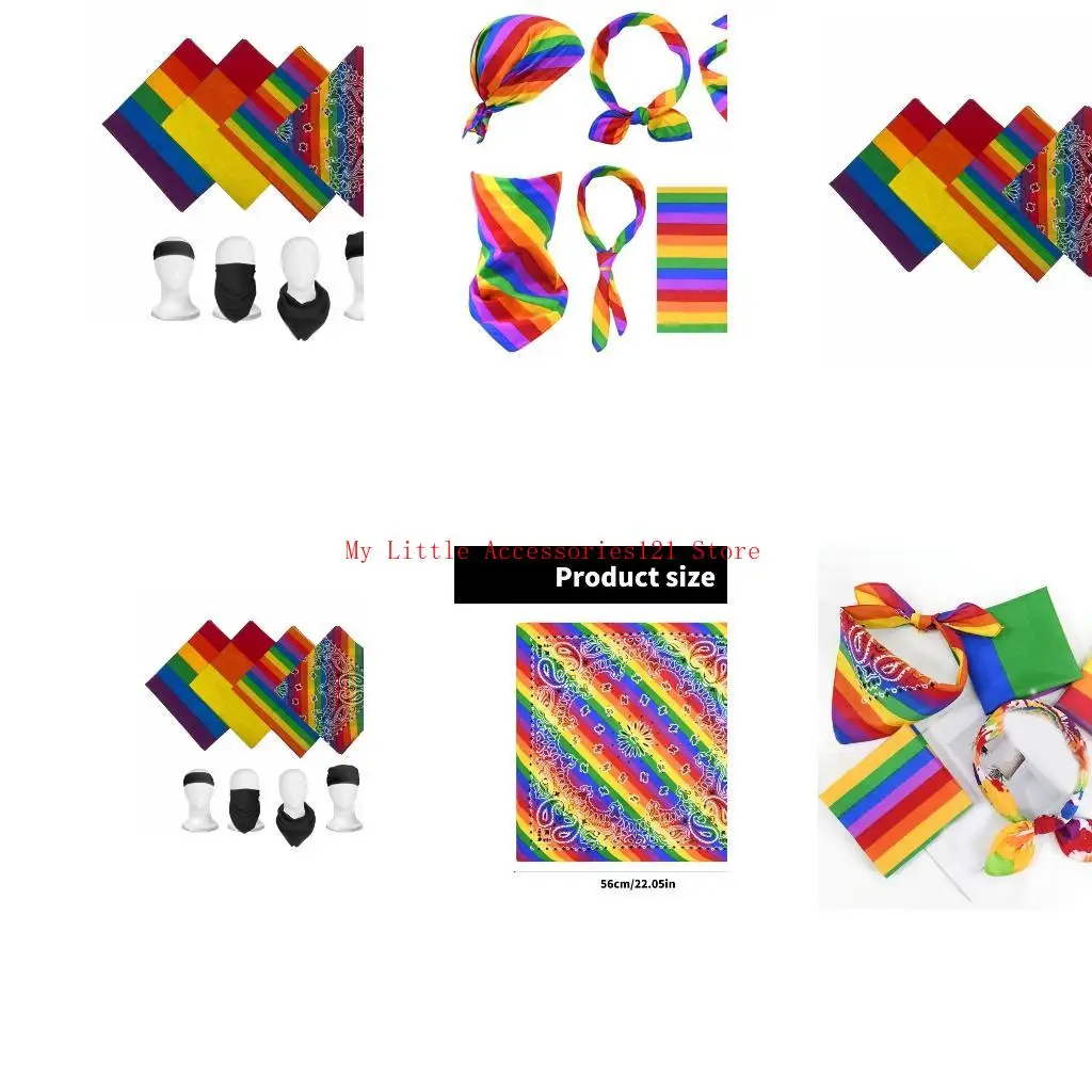 

4Pcs Unisex Bandana Scarves Soft and Stretchy Square Scarf Hair Wrap Decors for Comfort and Styles in Winter or Fall