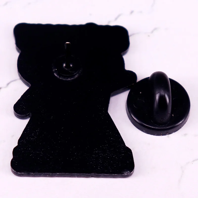 دبوس طية صدر المينا لحقيبة الظهر ، لا تقلق حصلت على ظهرك ، مضحك السخرية ، قبعة التبعي