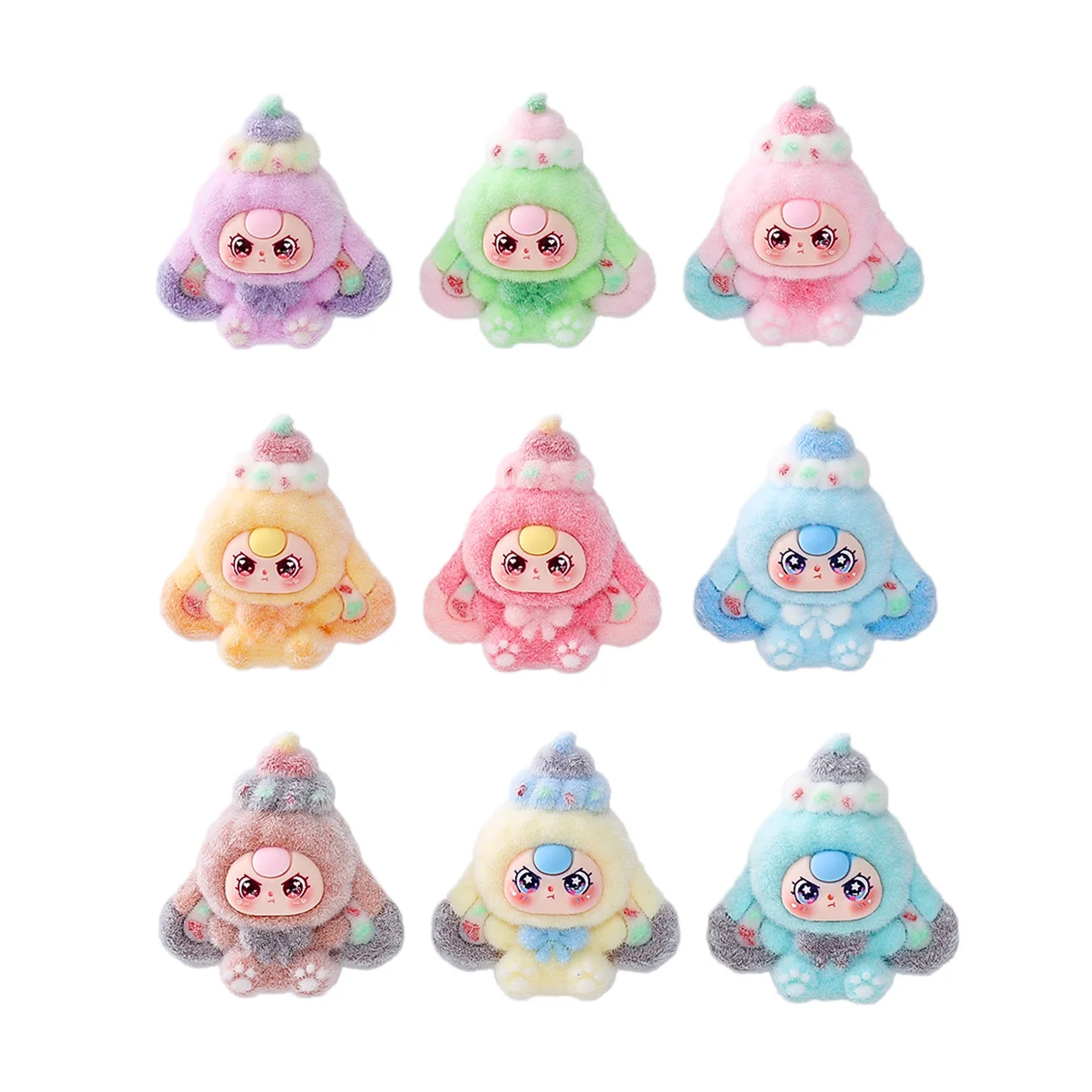 9 stks/set Baby Drie Figuur Speelgoed Dessert Serie Konijn Beeldje Desktop Decoratie Model Ornamenten Speelgoed Jongens Meisjes Kerstcadeaus