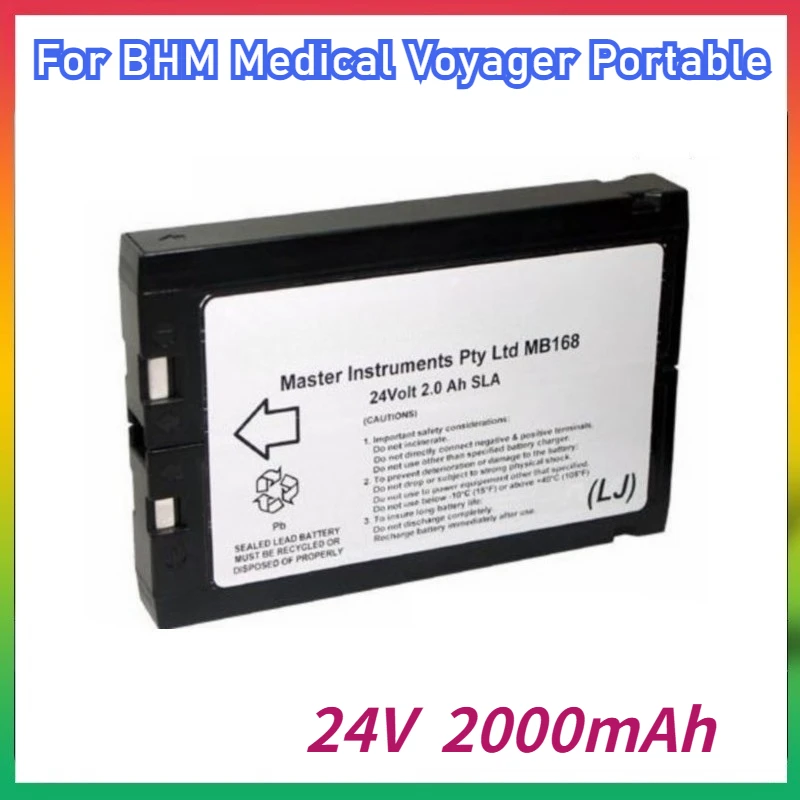 

24V 2000mAh Vital Signs Monitor Battery for BHM Medical Voyager Portable 9120-2000 R&d Batteries 6138,Unipower B11454 CSA05107