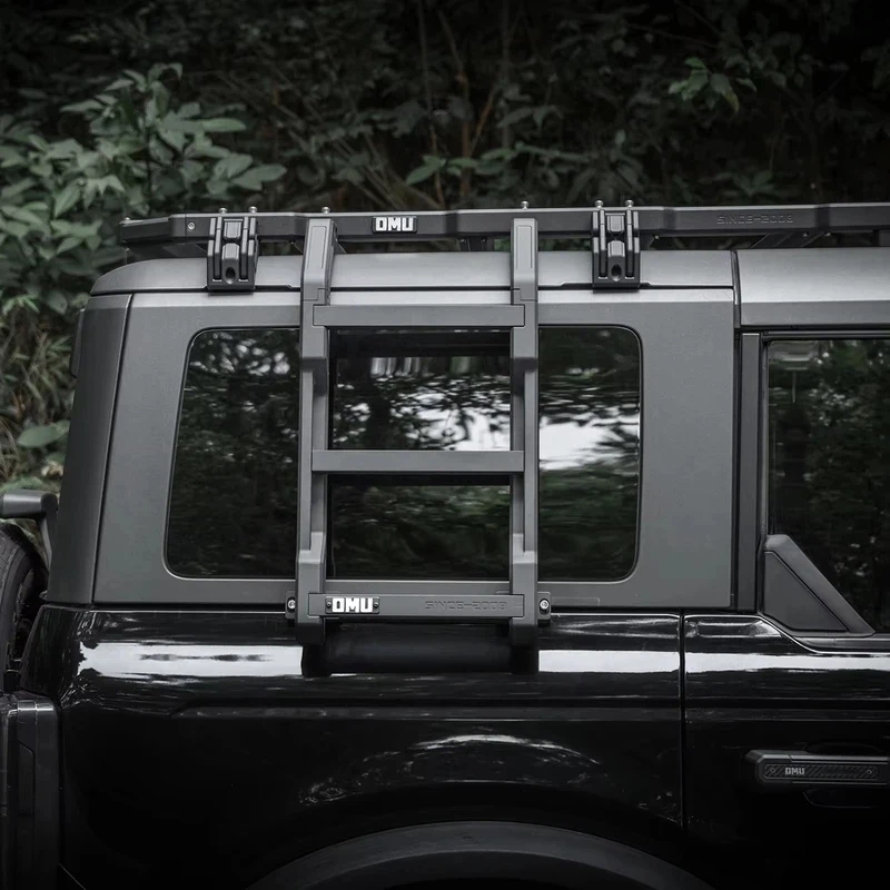 Hongsheng high-quality aluminum alloy side window ladder, suitable for Bronco roof rack ladder accessories.