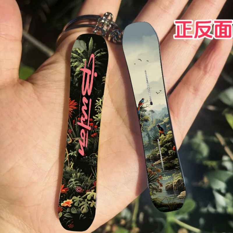 Creative Acrylic Snowboard Keychain Pendant
