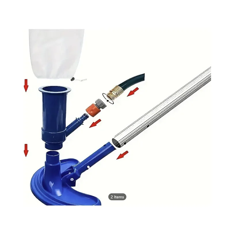 Pool Sewage Suction Machine Half Moon Brush Portable Vacuum Nozzle Traffic Spray Suction Pool Head Brush Set