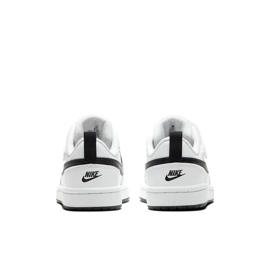 Nike Court Borough 2 Low2  wear-resistant non-slip fashion low-top boardshores for middle and small children black and white