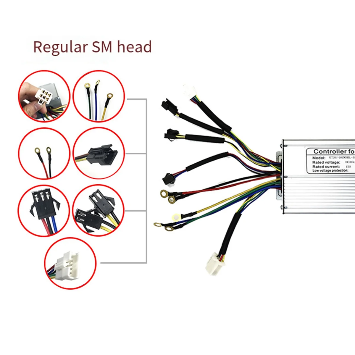 KT Ebike Controller 36/48V 1000W KT-30A 30A SM Plug Electric Bike Bicycle Brushless LCD LED Controller