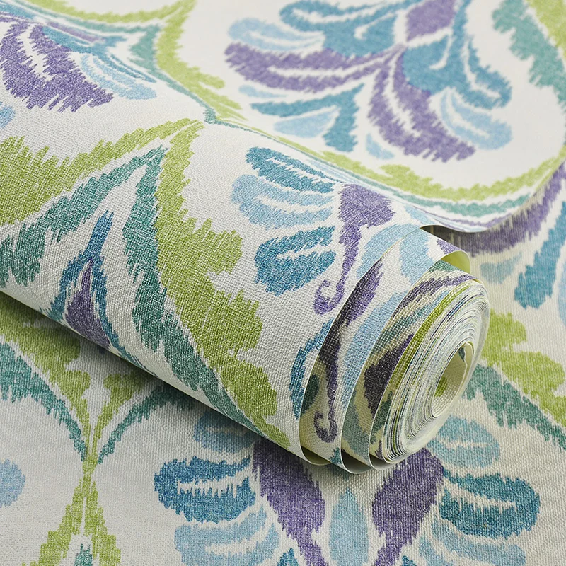 Exotic Flower Wallpaper Roll Home Decor Ethnic Living Room Bedroom Background Wall Covering Floral PVC Wall Paper