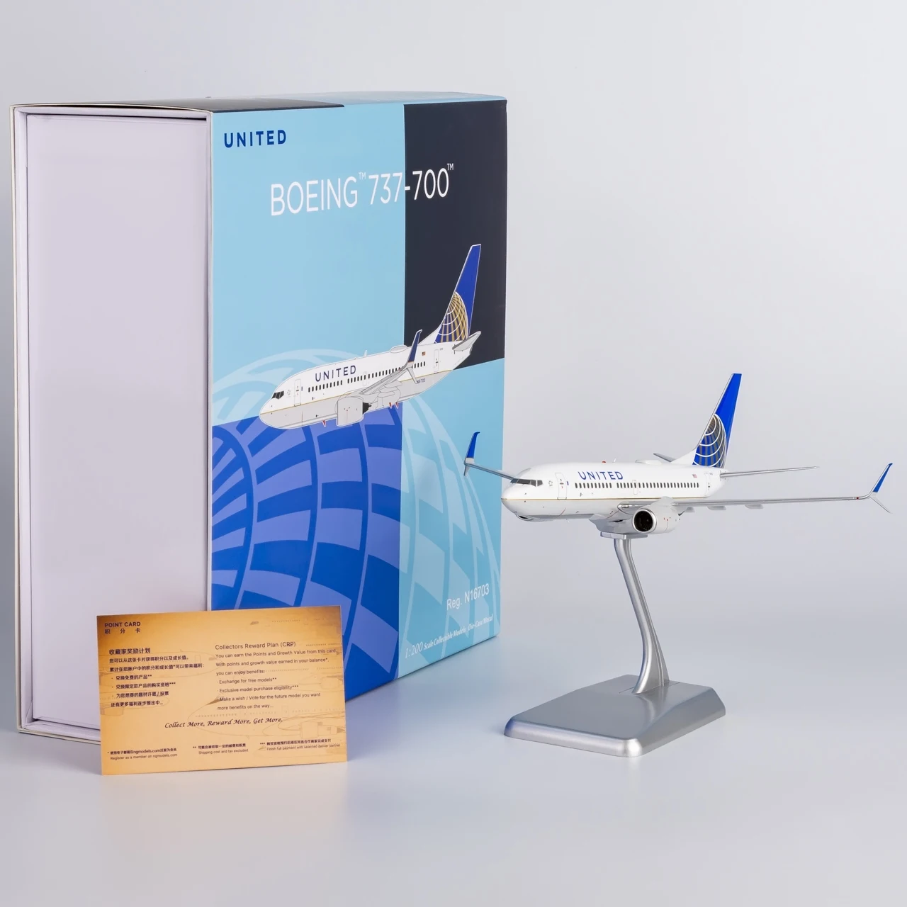 

Коллекционный самолет из сплава, подарочная модель NG 1:200 United Airlines «StarAlliance», Boeing B737-700, литая под давлением модель самолета N16703
