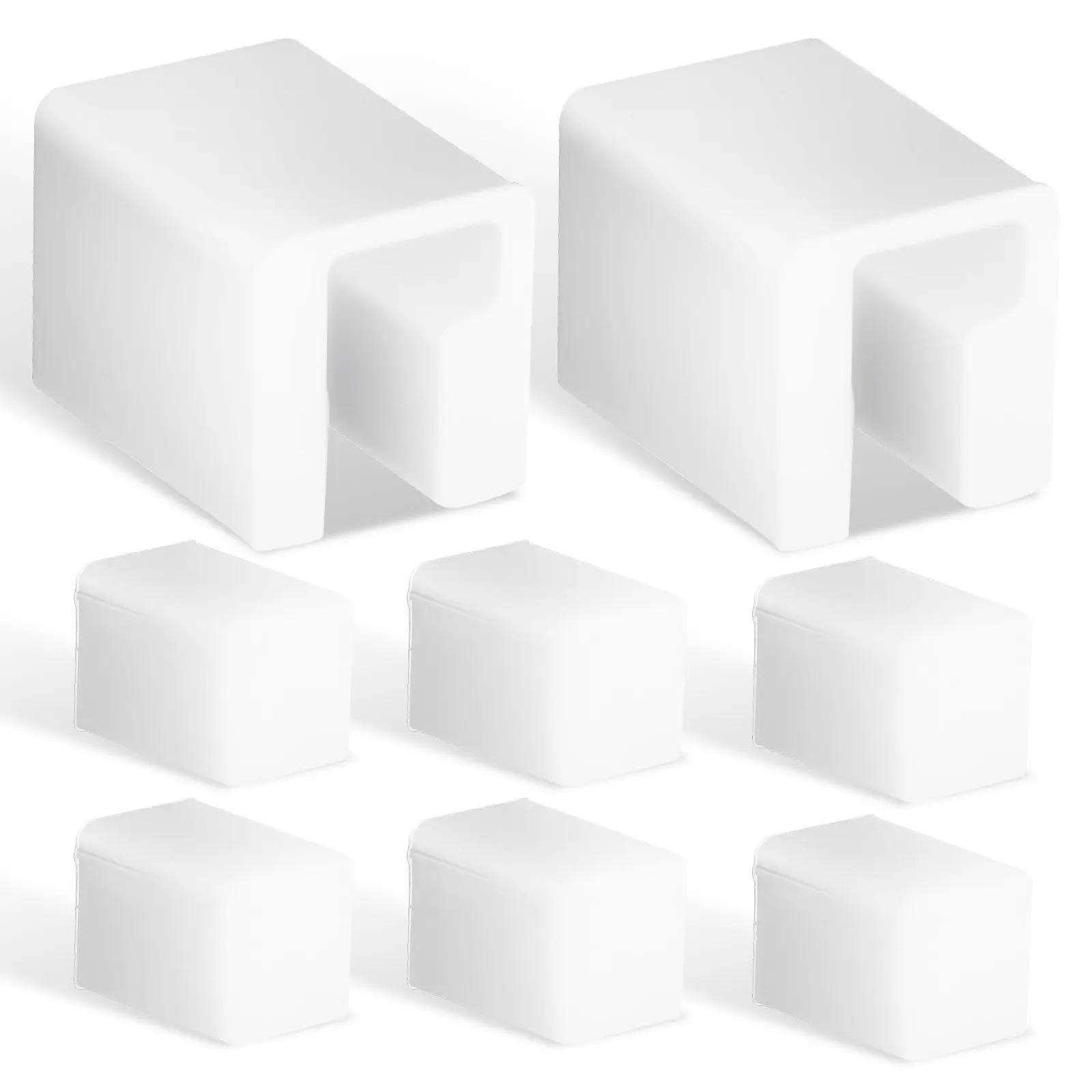 

8Pcs Soft Silicone Corner Protectors Baby Safety Edge Guards F Shape Straight Fit for Cabinets Drawers Tables Wardrobes Door