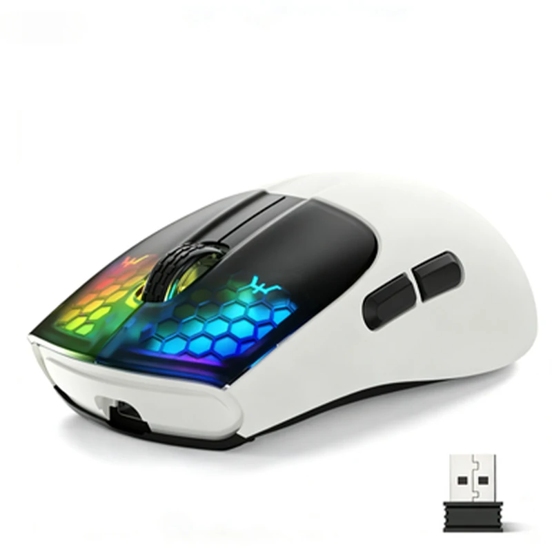 Your Wrist's New BFF: Xiaoqiao 3-Mode Ergonomic Wireless Mouse Tri-Mode Wireless Rechargeable Gaming Mouse,