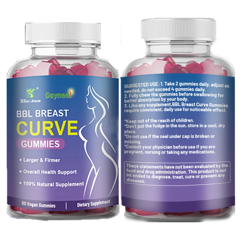 

60 capsules BBL Breast curve jelly adds natural curves to promote skin health making it larger and stronger