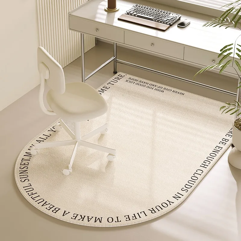 Tapis de chaise insonorisé anti-ald imprimé lettre pour bureau, chaise de combattant d'ordinateur, polymère, tapis de sol, étude, chambre à coucher, décoratif