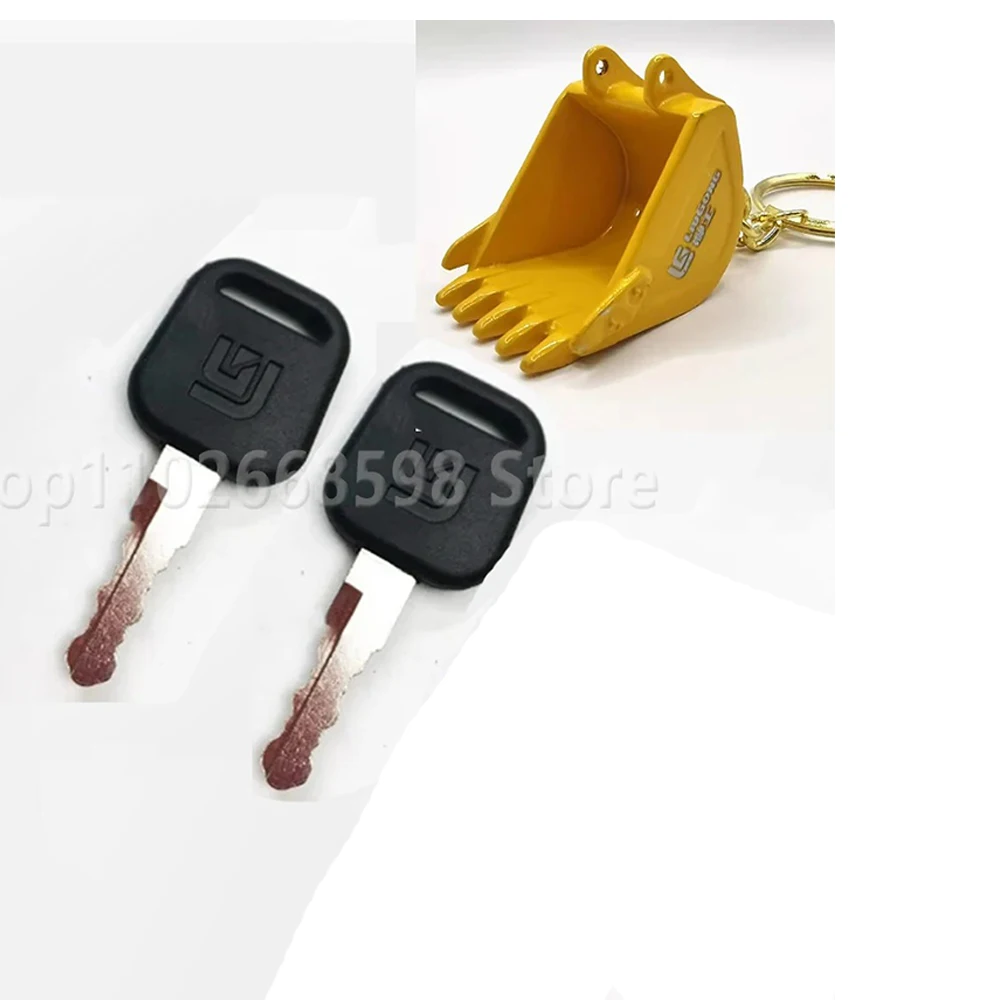 2PCS Heavy Equipment Excavator with key chian For LIUGONG Ignition KEYS 906D/907C/920/922/908/915/925/936E