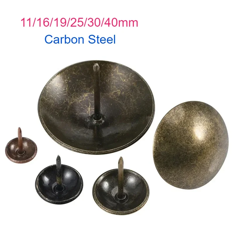11/16/19/25/30/40mm Round Head Nail Big Head Nail Decorative Tacks Furniture Vintage Style Upholstery Nails Sofa Nails