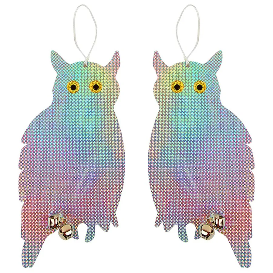 

2PCS Owl Bird Repellent Bird Deterrent Hanging Device Effectively Keep Birds Away Scare Away Birds Garden Supplies