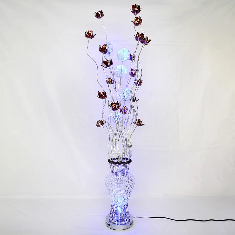 ANITA Nordic Floor Lamp Fashionable Art Flower Living Wedding Room Bedroom Hotel LED Aluminum Wire Originality Decorative