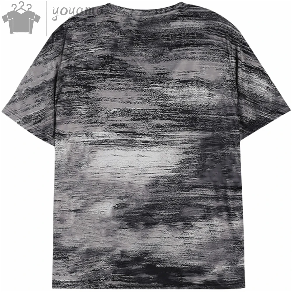 Mens Clothing Y2k Man Short Sleeve Tee Simple Print Male T-Shirt Designer Clothes Men Simple Abstract Print Clothes Men T Shirt