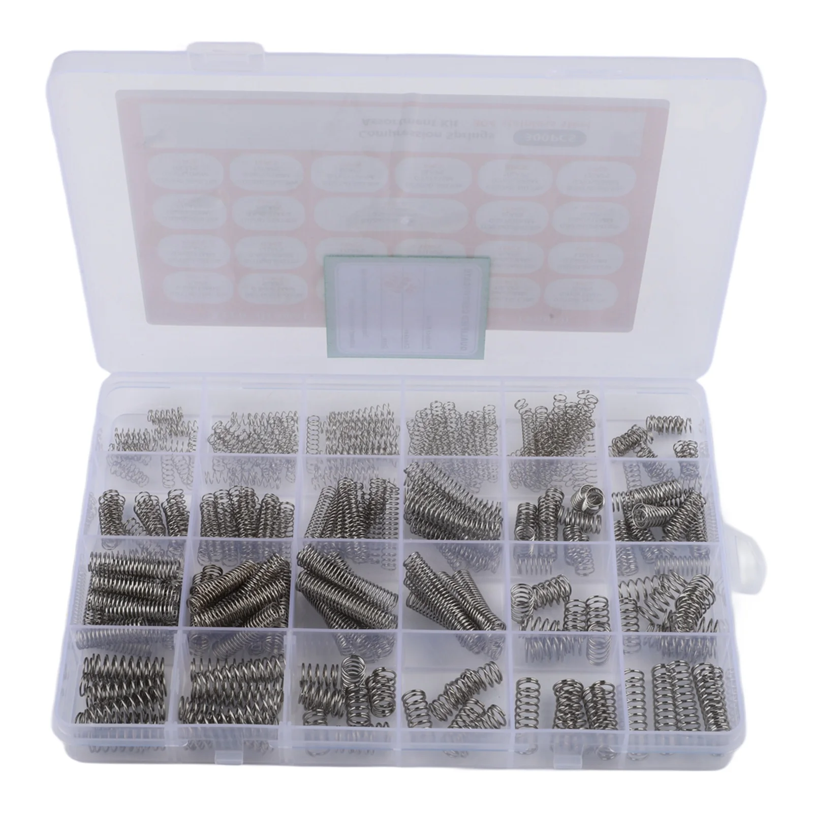 Mechanical Parts Compression Springs DIY Repair Silver Compression Springs Assortment Kit Tools Plastic Storage Box