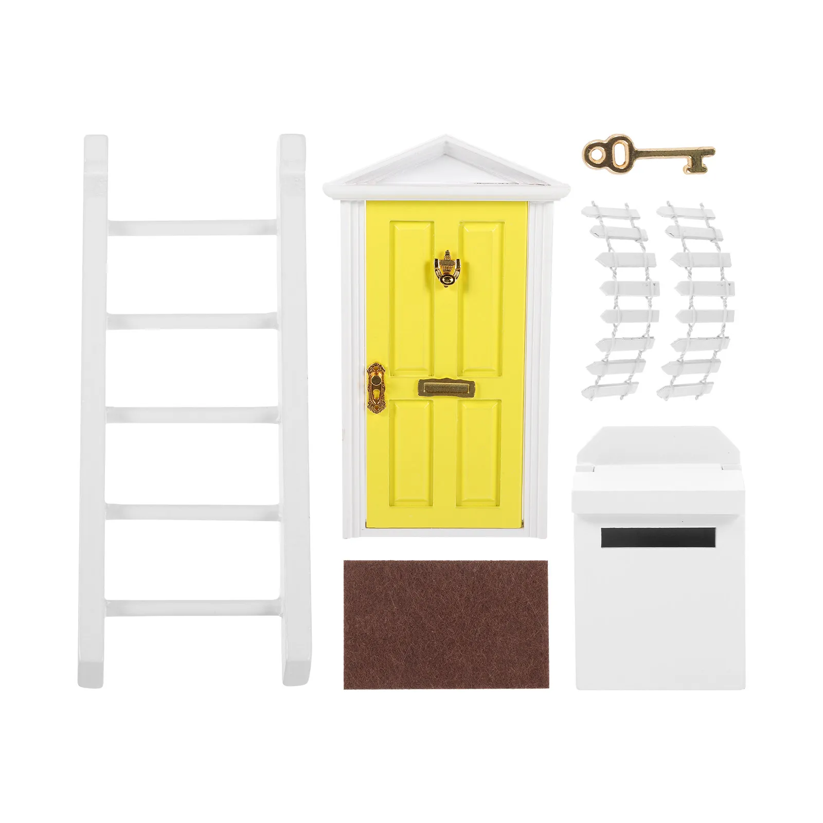 

Ladder House Combination Decor Dollhouse Accessory Ornament Door Mini Supply