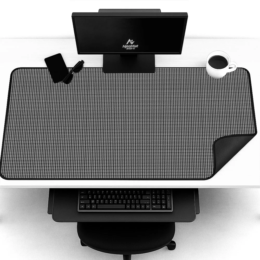 

Длинный ковер 1500x600, настольный офисный аксессуар, большой коврик для мыши 1200x600 Xxxl, коврик для мыши, минималистичный коврик для клавиатуры, черный, белый цвет, настольный коврик