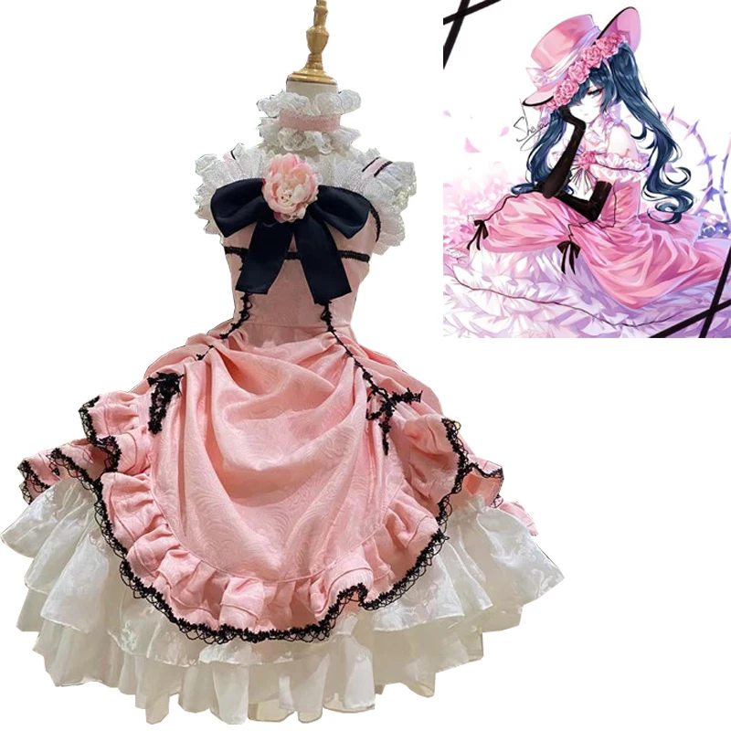 

Custom Made Black Butler Ciel Phantomhive Cosplay Costume Robin Pink Short Dress Anime Outfits Big Size Tailor Made Uniform Cos