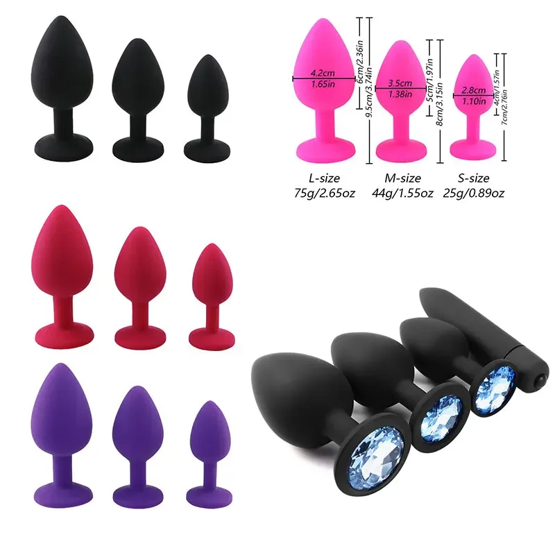 Anal Plug Sex Toys Mini Round Shaped Butt Plug Sex Smooth  Butt Small Tail Female/Male Dildo Intimate Goods Silicone  18+