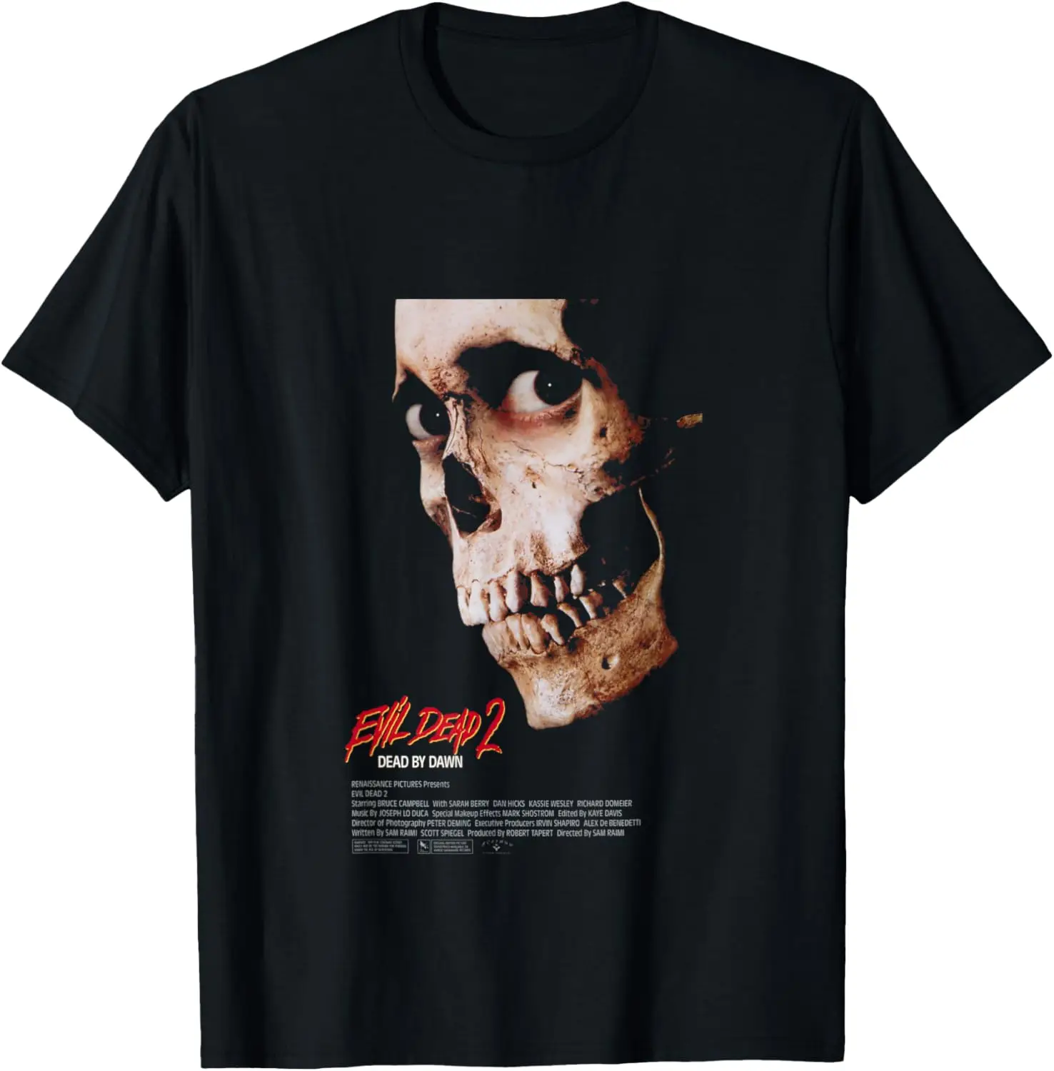 Evil Dead 2 Dead By Dawn Theatrical Poster T-Shirt