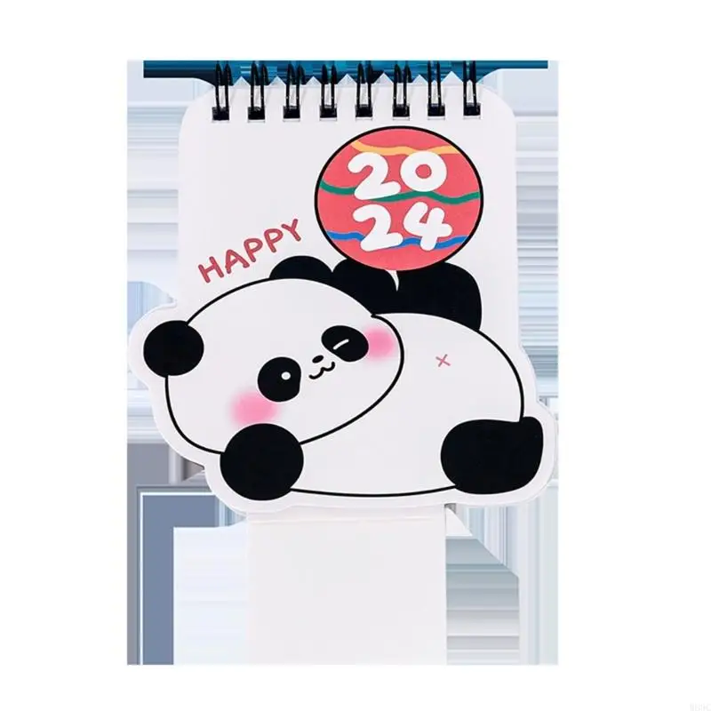 W89C Mini Pandas Kalenderkalender 2024 Desktop -Kalender -Schüler Kalenderdekoration