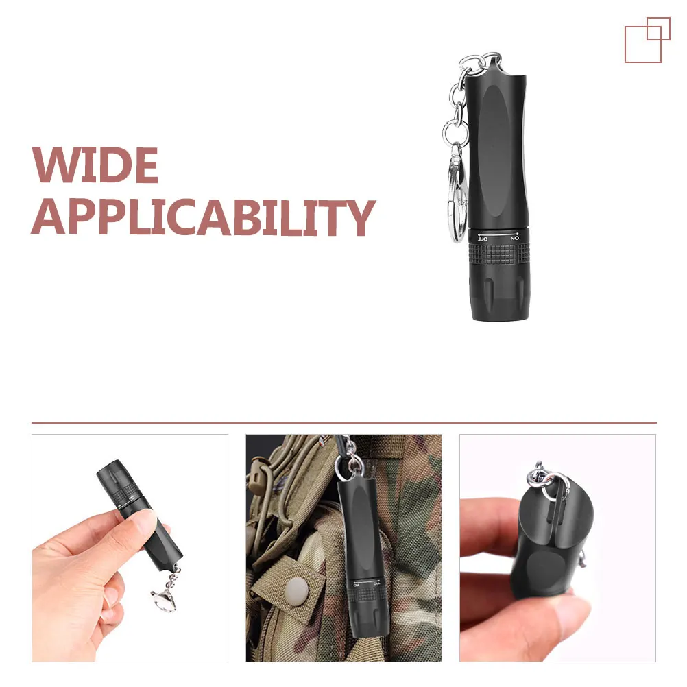 

Mini Keychain Flashlight LED Aluminum Alloy Portable Waterproof Small for Outdoor Use Torch Light Lamp Security
