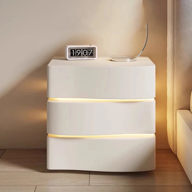 Trendy Cute Nightstand Modern Nordic Minimalist Aesthetic Nightstand Kawaii Space Saving Table De Chevet Bedroom Furniture