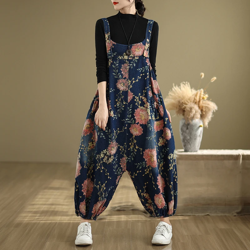 플러스 사이즈 여성을 위한 루즈핏 캐주얼 데님 오버올, - Winter Clothing Plus Size 리뷰 및 가격