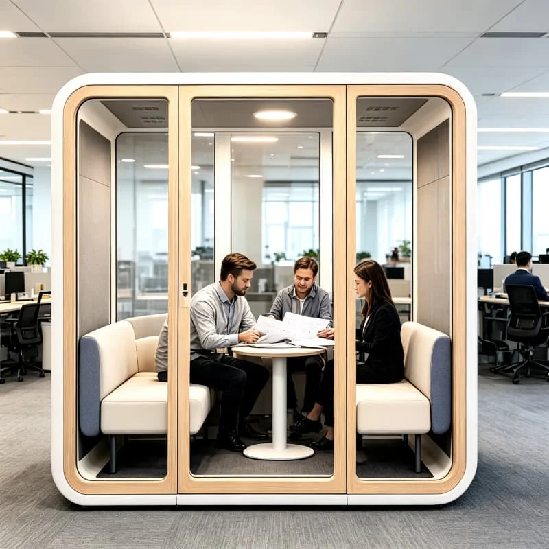 Quiet Booth Soundproof Office Pod Acoustic Phone Cabin for Noise Isolation Focus Work Video Meeting Customized High Quality