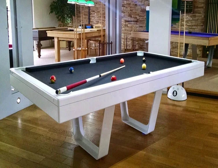 High-end Design Customizable Modern Billiard Table With Rubber Cushion Rails U Shape Legs 6FT/7FT/8FT Sizes
