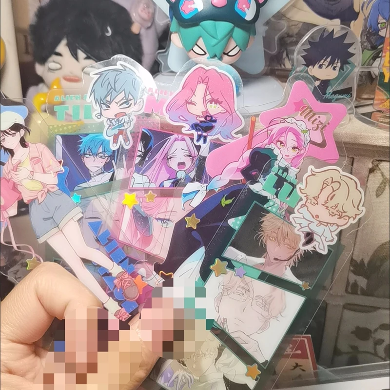 24Pcs/Lot TV Alien Stage Bookmarks Photo Props Diy Cartoon PVC Transparent Card Till Ivan Luka MiZi Sua Hyuna Collection Card