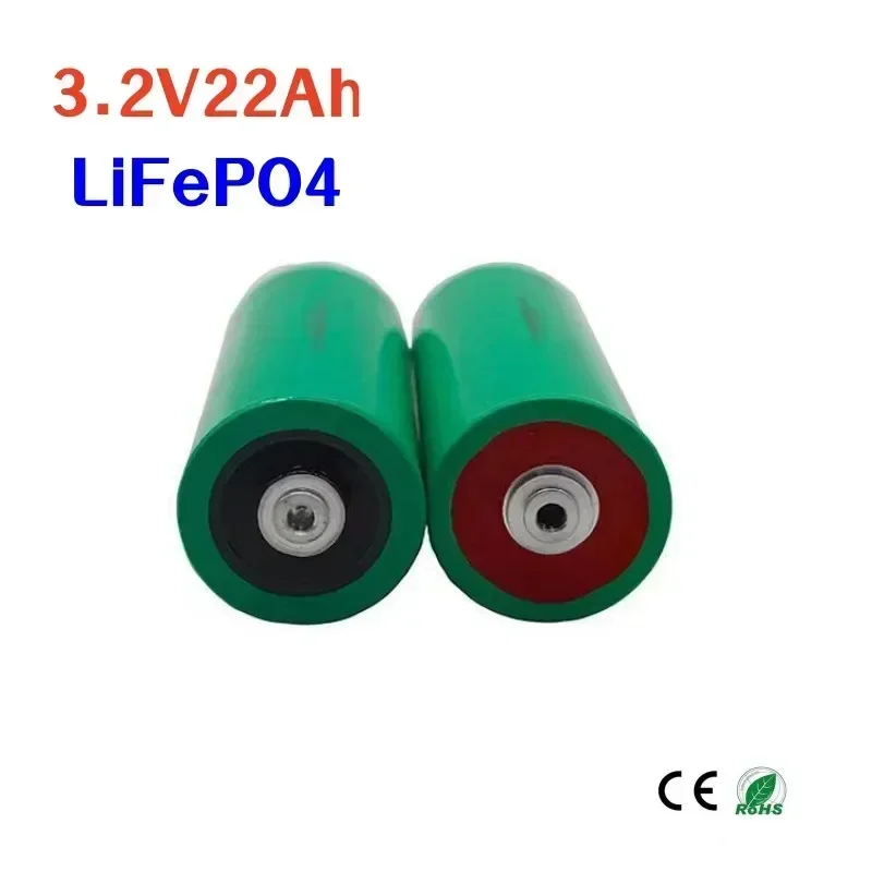 2pcs 3.2V 22Ah 46160 Lithium Iron Phosphate Battery High Capacity LiFePO4 Battery for Electric Vehicle Solar Street Light