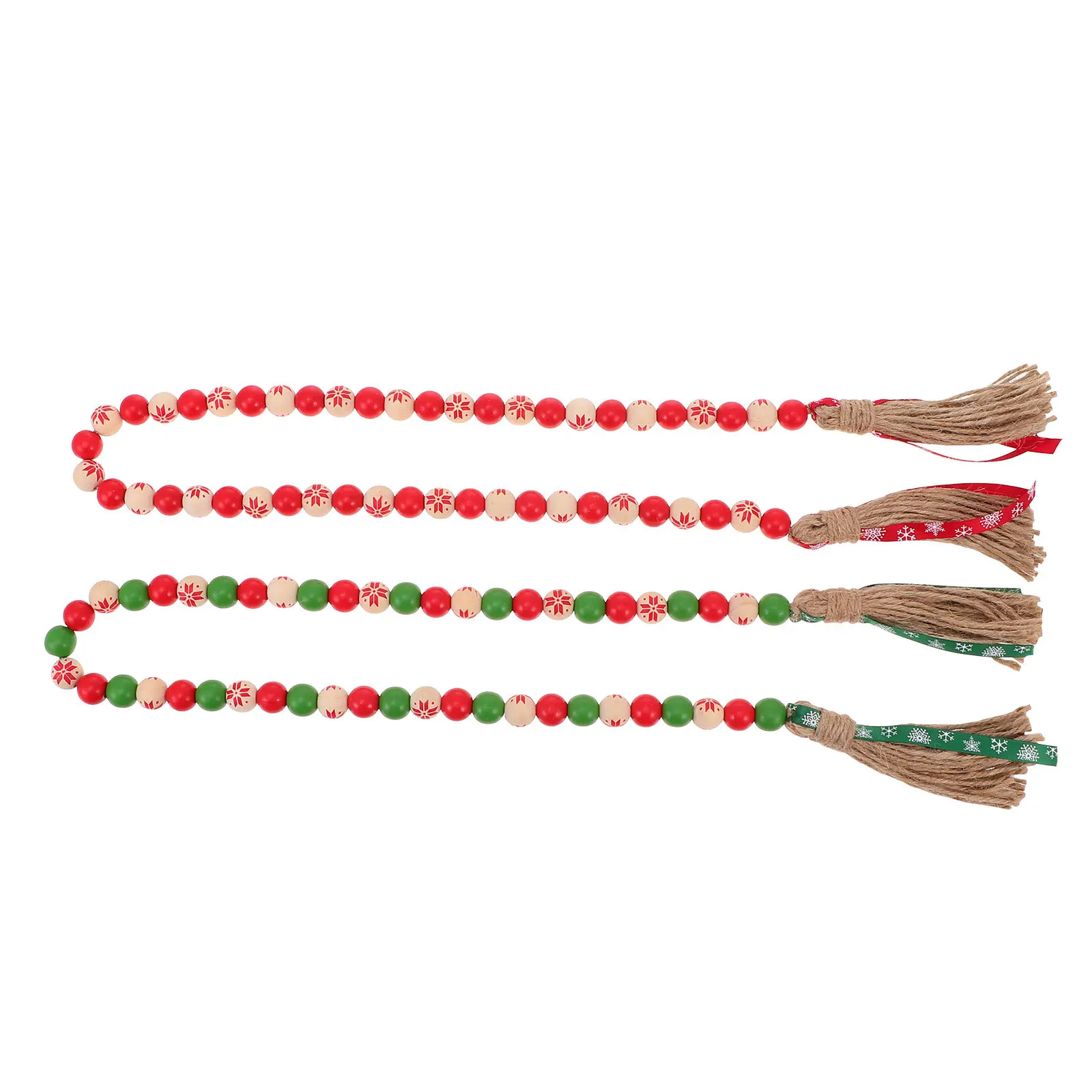 

2Pcs Wooden Beads Pendant Christmas Tassel Hanging Decoration Home Indoor Beads String Xmas Hanging Decor Christmas Decor