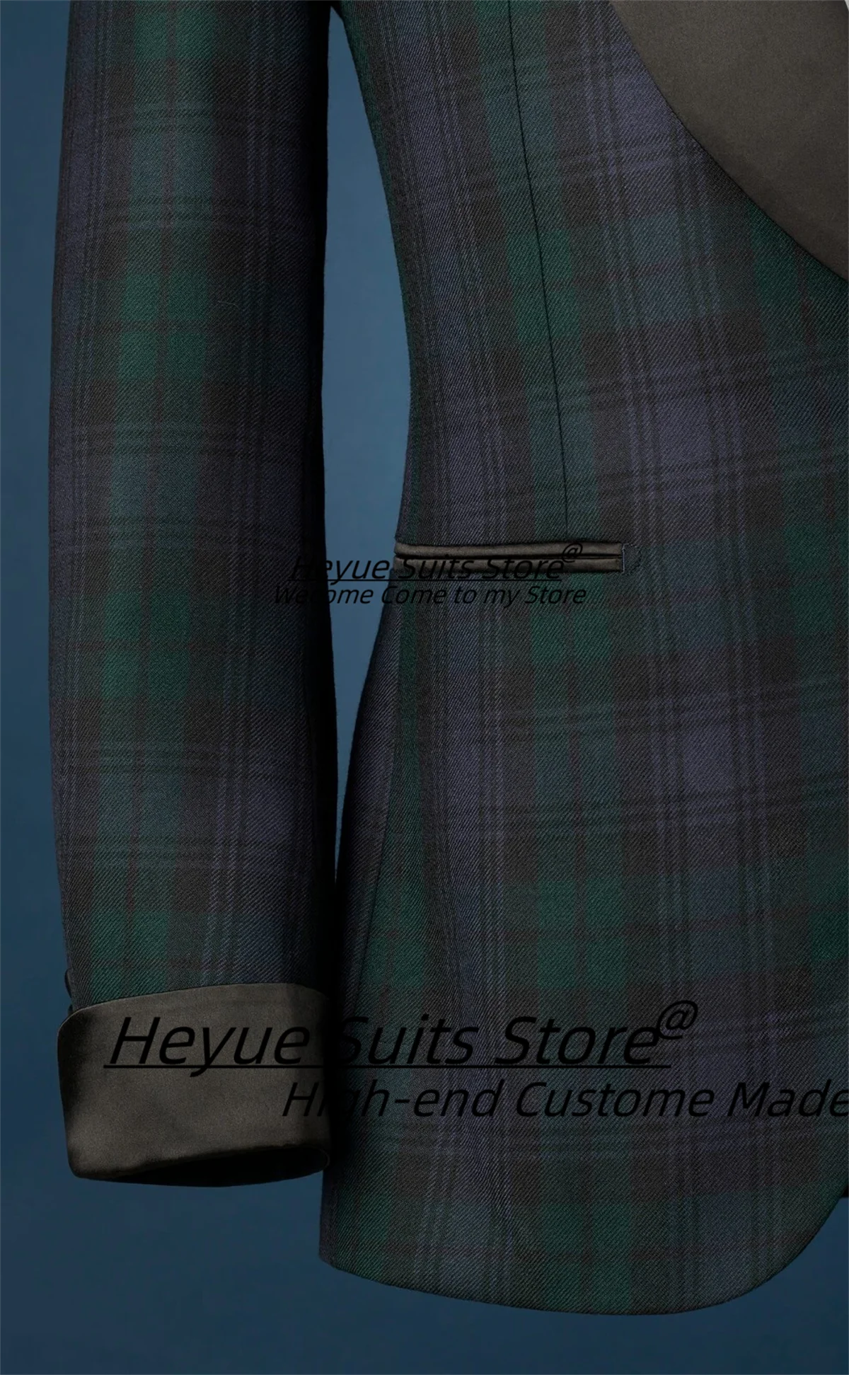 Personalizado estilo francês xadrez ternos masculinos fino ajuste xale lapela noivo baile de formatura smoking 2 peças define masculino elegante blazers traje homme
