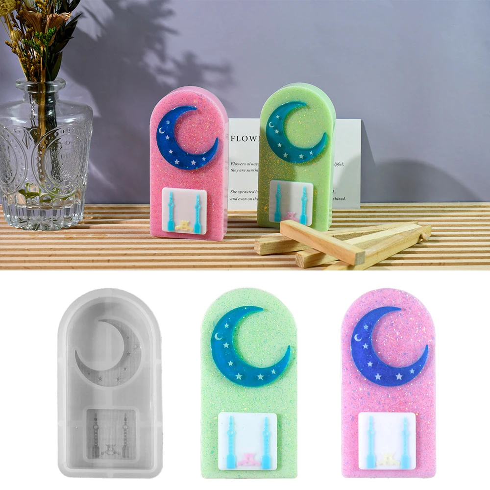 

Castle Silicone Mold Moon Castle Arched Epoxy Plaster Resin Moulds Cake Topper Decoration Handmade Crafts Festive Home Decor