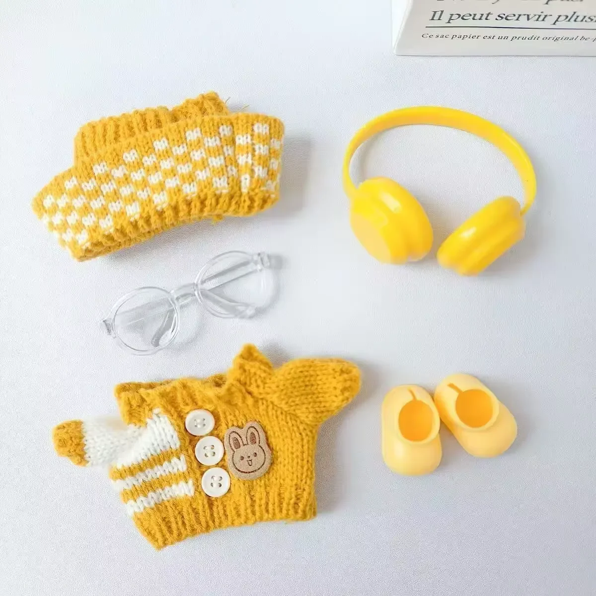 

Cute Clothes for 17cm LBB Pendant Plush Cotton Toys DIY Dress Up Clothing Dolls Skirt T-shirt Set Animal Overalls Birthday Gift