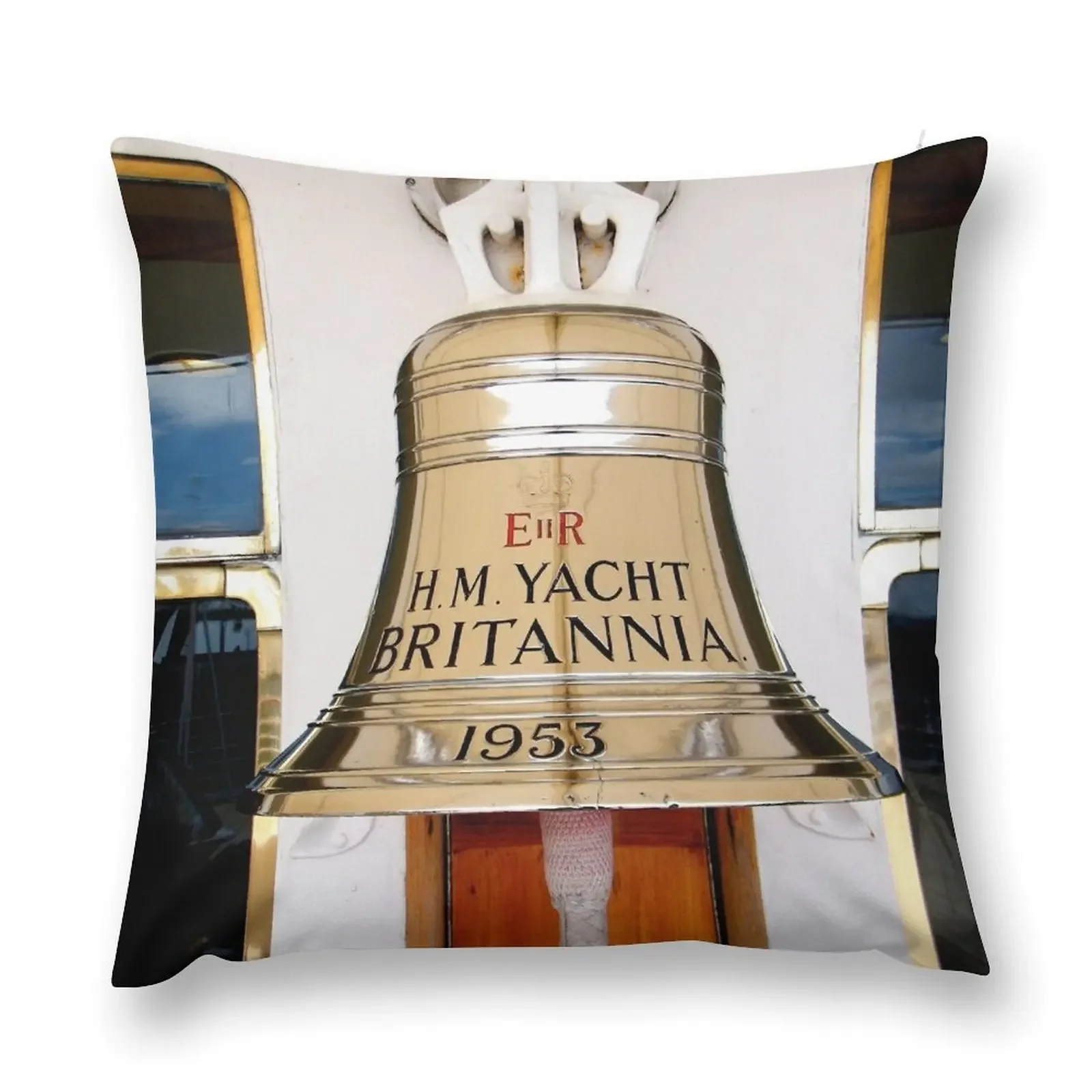 Ship's Bell, Royal Yacht Britannia Throw Pillow Couch Pillows Cushions For Children pillow