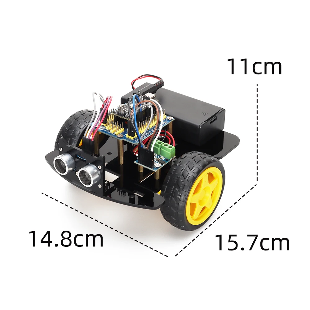 Tscinbuny Robot 2wd Kit for Arduino Complete Robotic Kit Programmable Robot Kit for Arduino Electronic Kits to Build Automation