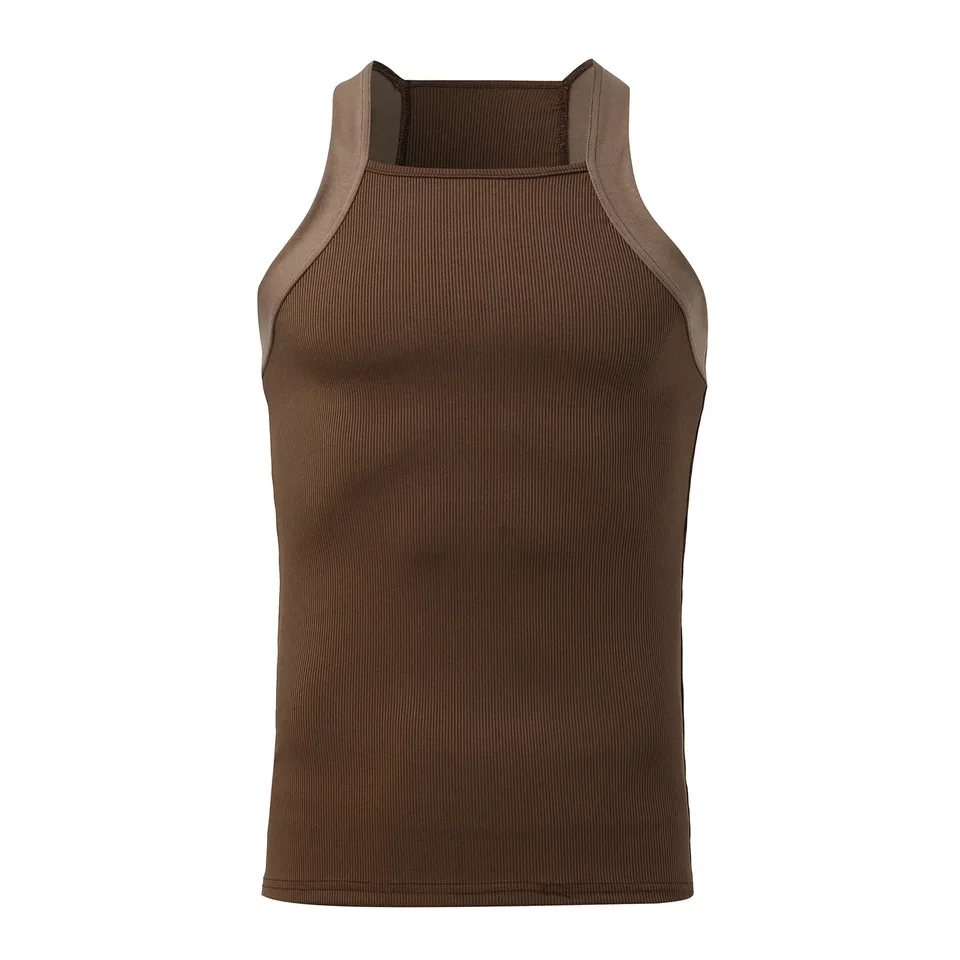 Summer Men's New Solid Color Fashion Sleeveless Shapewear Europe and America Men Sexy Tight Elastic Vest S-4XL