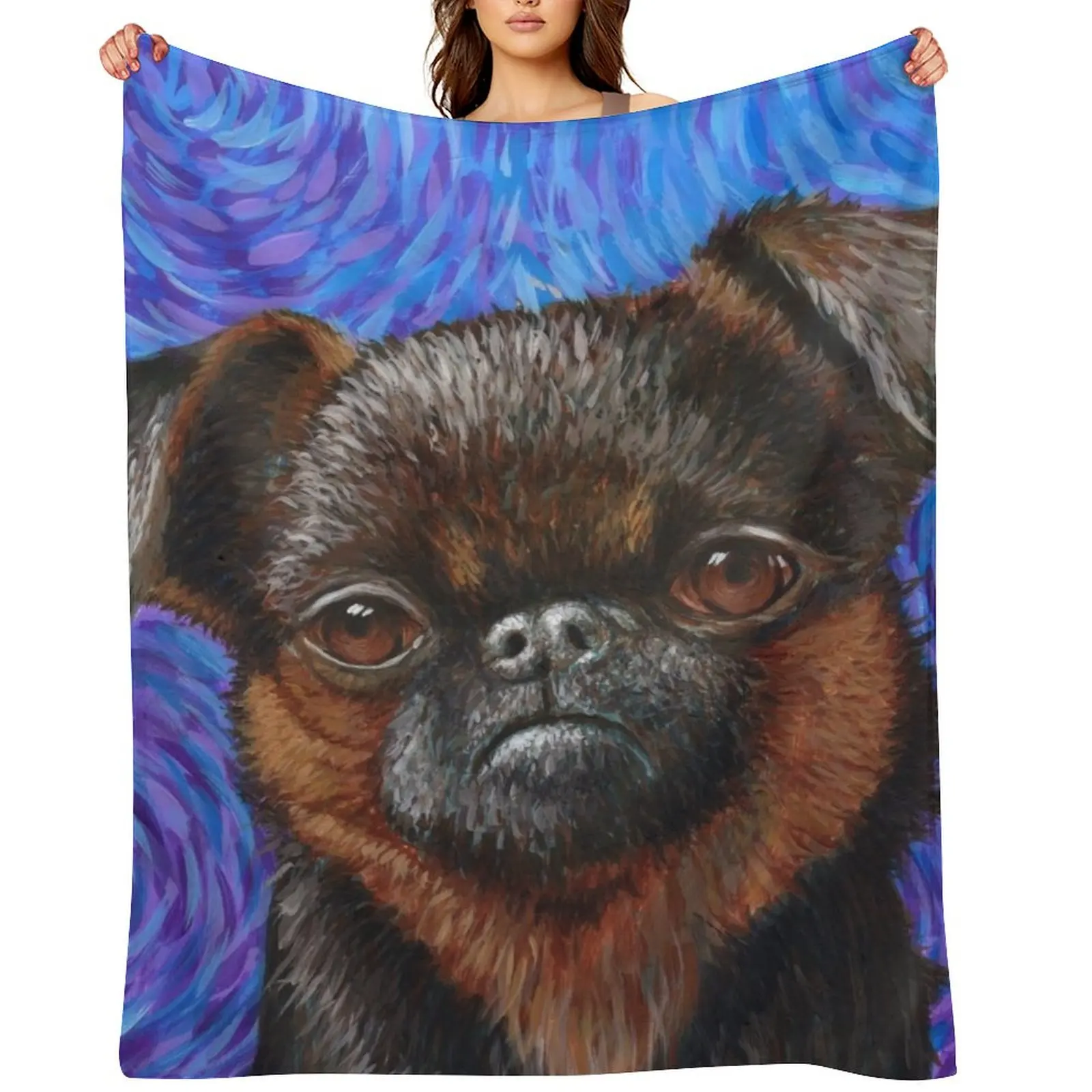 

Brussels Griffon Throw Blanket Luxury Sleeping Bag Luxury Designer Plush Blankets