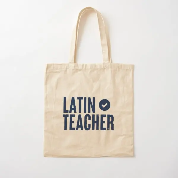 Verified Latin Teacher Funny Teeshirt 2  Canvas Bag Tote Shopper Ladies Foldable Unisex Fabric Travel Designer Fashion Printed