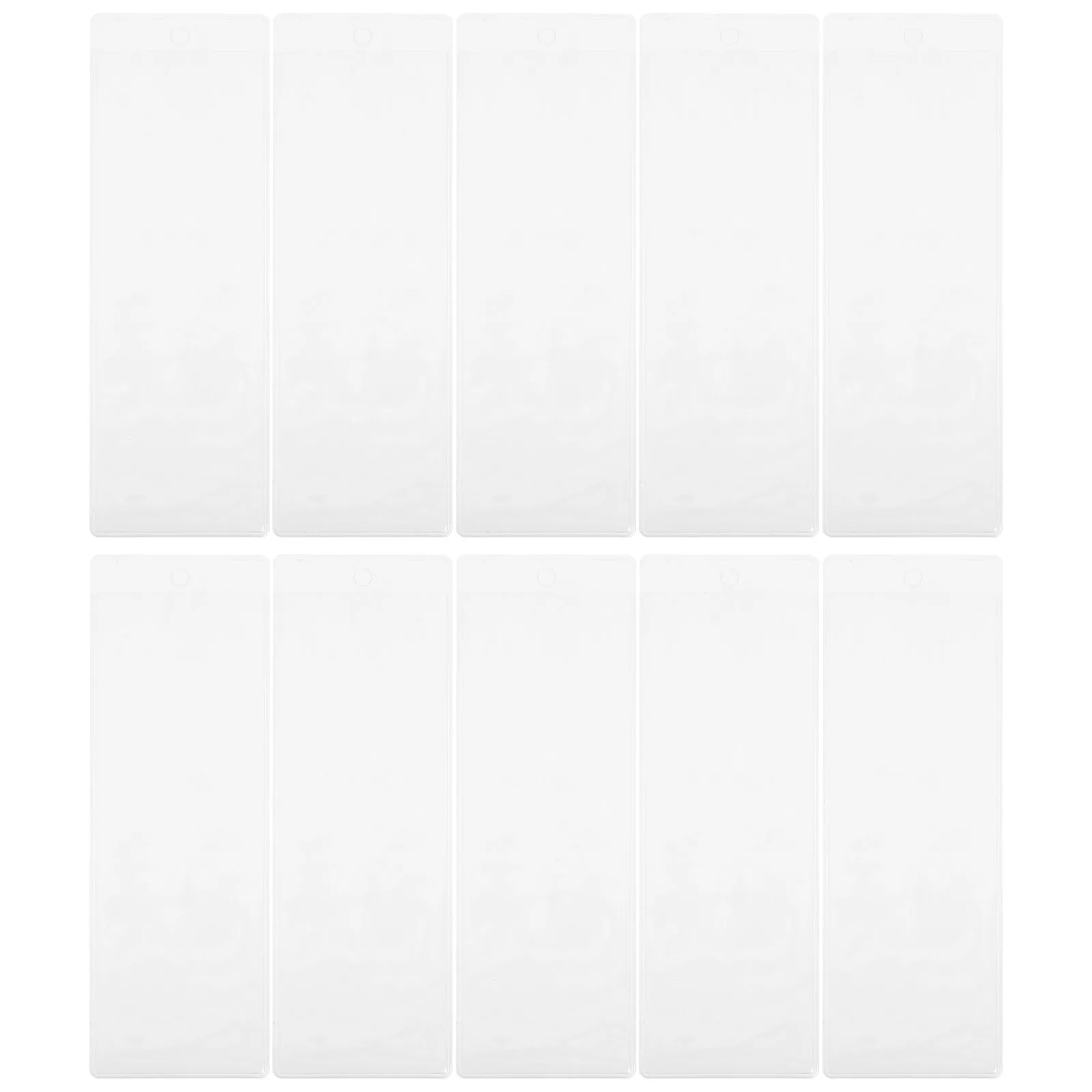 10 Pcs Creative Bookmark Sleeve ganizer Accessory Blank Display Packaging Supplies Protector PVC Lightweight Office Bookmarks