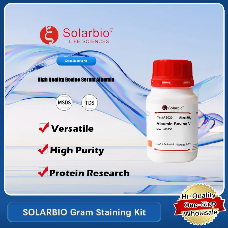

SOLARBIO ALBUMIN BOVINE V Bovine Serum Albumin for Laboratory and Biochemical Applications Original Product