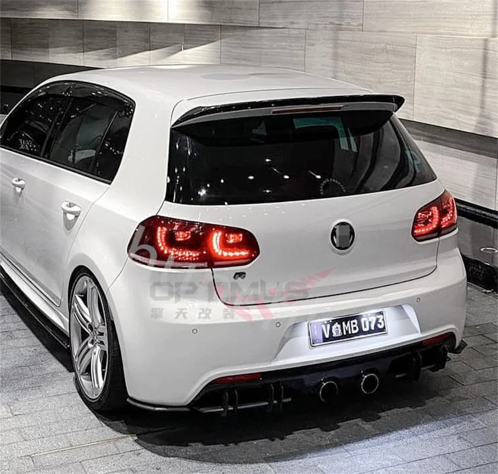 For VW Golf 6 MK6 VI GTI & R20 2010-2013 for Standard O Style High Quality Roof Spoiler Wing Lip Rear Trunk Spoiler