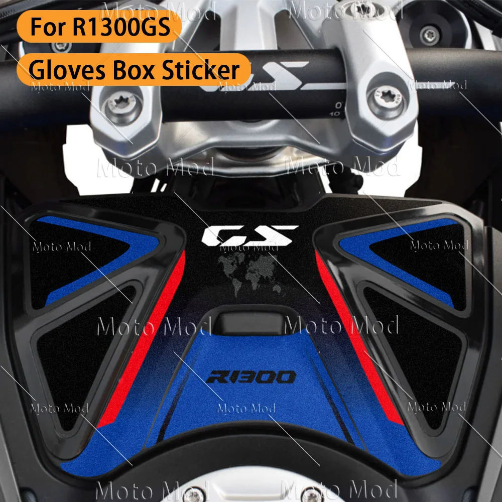 

Motorcycle Glove Box Stickers Protection Decals Triple Black For R1300GS R1300 GS