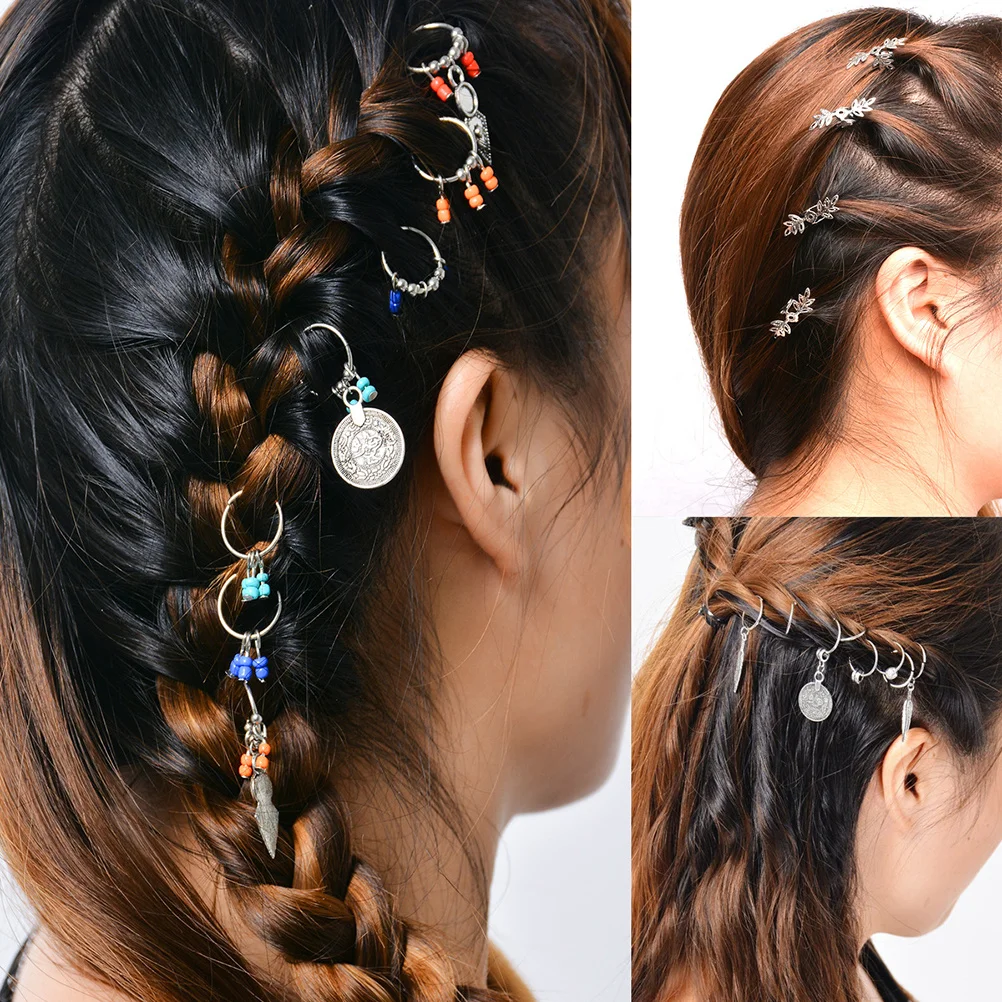 

1pcs Trendy Hair Accessories For Women Braided Dreadlocks Loop Rings Plait Headdress Pigtail Styling Tool Party Wedding