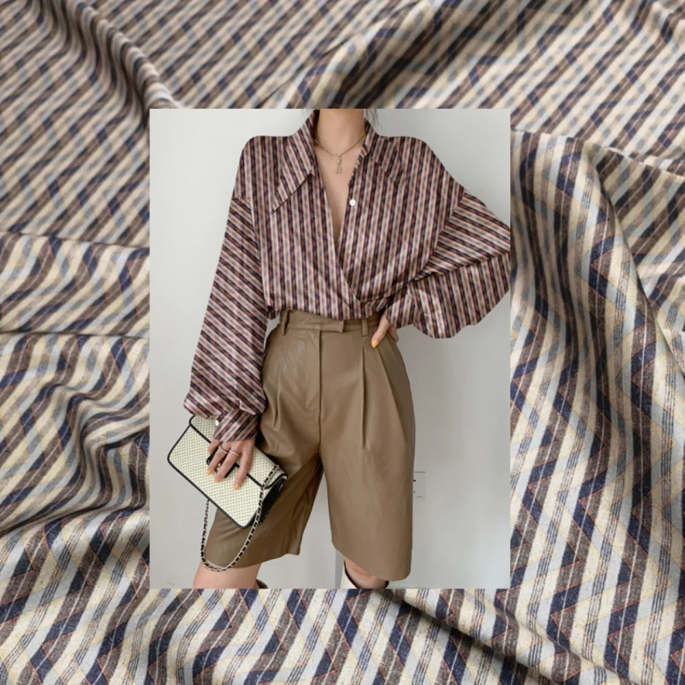 

Шелковая эластичная саржевая ткань шелковицы, брендовая модная дизайнерская рубашка, одежда для шитья, материал по дворам, оптовая продажа